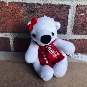 RARE Coca-Cola x Domino's Polar Bear Plush 2023 Promo Collectible – 4.5”